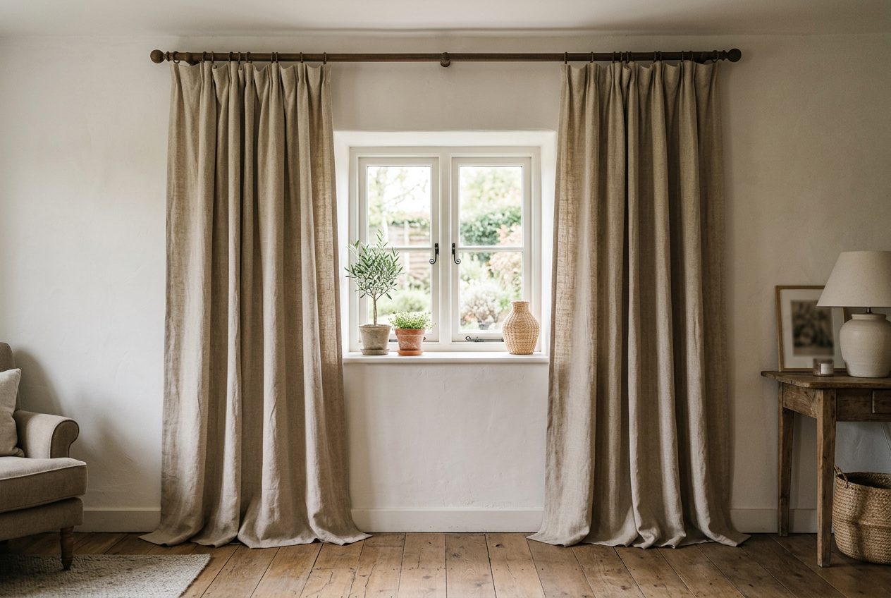 Hang the curtains high, wide and long