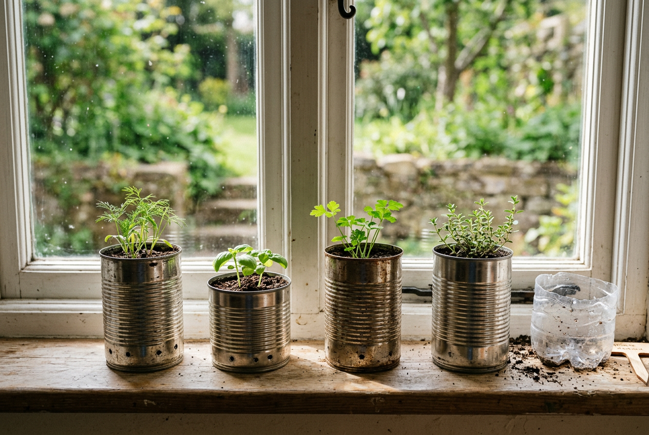 Tins, bottles and containers for the garden and the kitchen